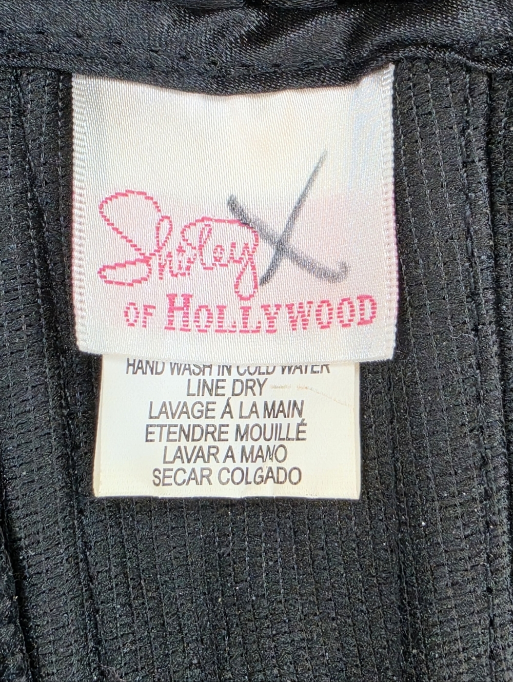 Shirley of Hollywood Black Brocade Ruffle Corset - Size 32 - Picture 5 of 5